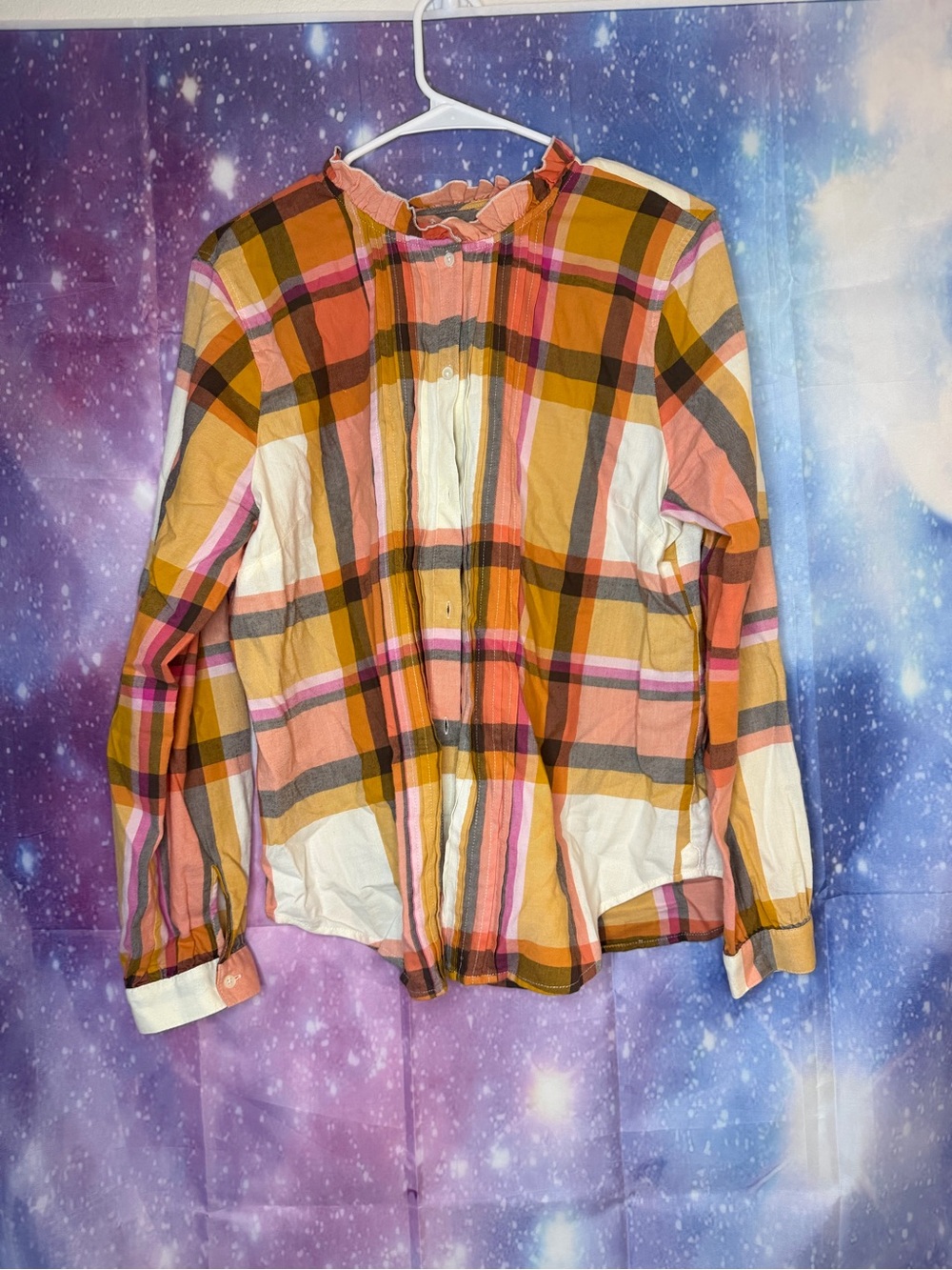 Crew Ruffleneck Tuxedo Plaid Shirt